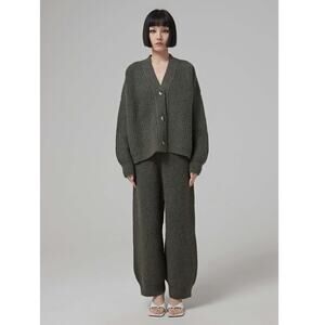 Lauren Manoogian Waffle Pants Designer Size 3 Medium Alpaca Loden NWT